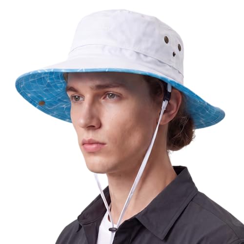 Image of TOP-EX UVCoolix Cooling UPF50+ Wide Brim Sun Hat, Waterproof, Big Head | cooling sweatband, waterproof, water resistant, UV protection, wide brim, breathable, big-head fit, fishing, hiking, beach