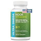 NoorVitamins Omega 3 Fish Oil Pills - ULTRA POTENCY FORMULA - 1200mg EPA/DHA Per Serving - 120 Softgels - Halal Vitamins (1)