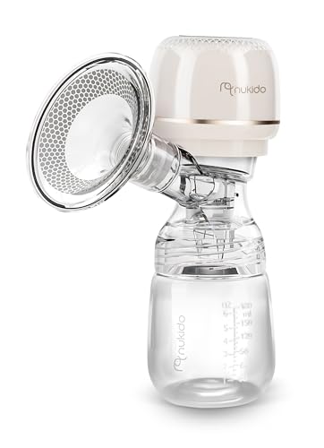 Nukido Tiralatte Elettrico 3 Modalità Portatile Led Display Bpa Free Silicone Bianco Oro - 2