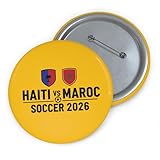 Inspired Haiti vs Maroc Soccer 2026 Pin Button | Match Day World Cup 2026