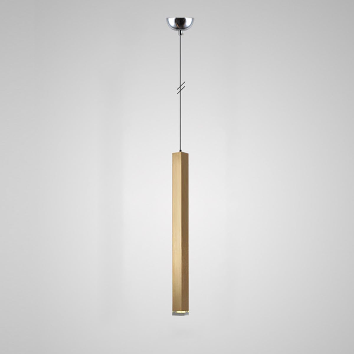 Suspension tube intérieur or 50cm pour sublimer l'îlot de cuisine