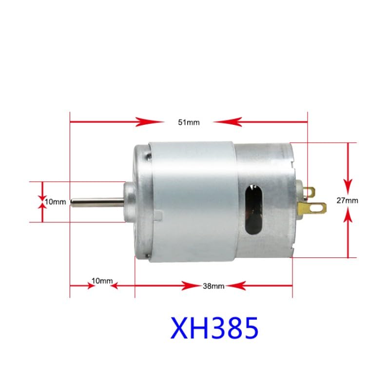 XH385/XH395 DC Motor Brush Fan Balance Car Hair Dryer Air Pump Motor - (Speed(RPM): 24V8500-shaft 10mm, Voltage(V): XH395)