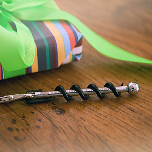 TRUE Twistick Pocket Keyring Wine Bottle Opener - Stainless Steel 4MM Cork Screw Bar & Teflon Coated Corkscrew Helix, Quick Release Pocket Keychain Clip, Portable EDC Waiters Friend Bottle Opener - Image 5