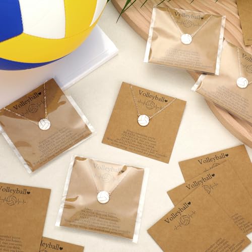 Quelay 12 Set Sports Necklaces Team Gift Inspirational Jewelry Pendant Charm for Women Coach Party Favors2