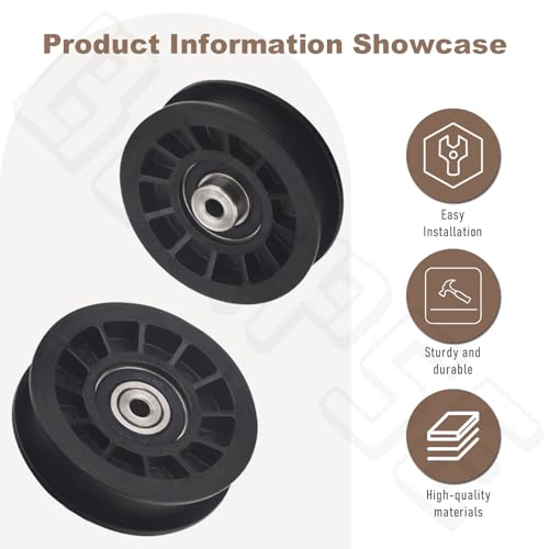 BERPSE 110-6775 280-469 Flat Idler Pulley Compatible with Toro TimeCutters Lawn Mower Z4200, Z4202, Z4220, Z4235, Z5000 Z5020, Z5030, Z5035, Z5040, 23510, 33510, 71254, 71255, 725058046, 725058056 - Thumbnail 3