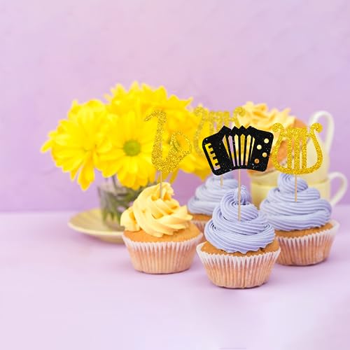Maonica 003 24Pcs Musical Instrument Cupcake Toppers thumb #6