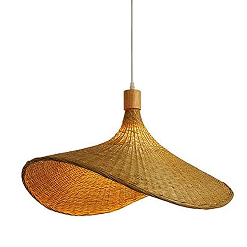 Plafond en osier tressé main de forme chapeau en bambou