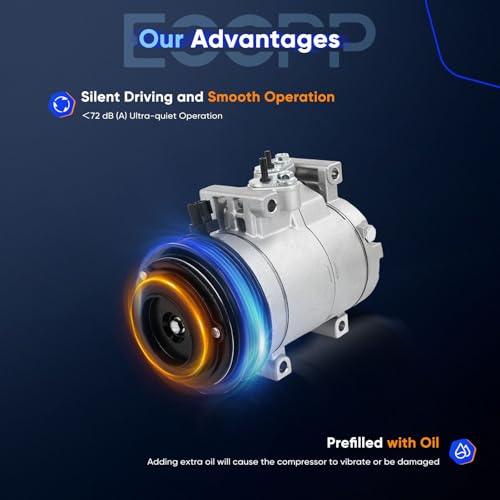 Image of ECCPP AC Compressor 2012-2017 for Jeep Wrangler 3.6L | AC Compressor with Clutch Rapid Cooling