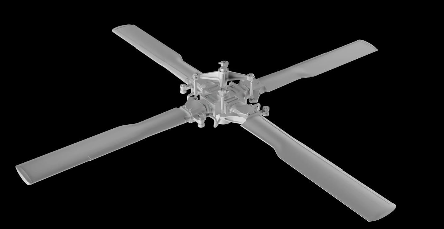 MDR3267 1/32 MH-60, UH-60, HH-60 Tail Rotor 3D Printed Detail Set Helicopter Upgrade Parts for Scale Models