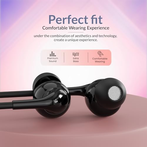 Image of AROMA HF1004 Type C Wired Earphone with HD Quality in-Line Mic,12mm Driver Hi-Res Wired