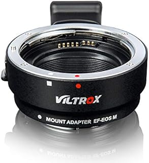 Viltrox EF-EOS M Electronic AF Auto Focus Lens Mount Adapter for Canon EF/EF-S Lens to Canon EOS-M (EF-M Mount) Mirrorless Camera M1 M2 M3 M5 M6 M10 M50 M100