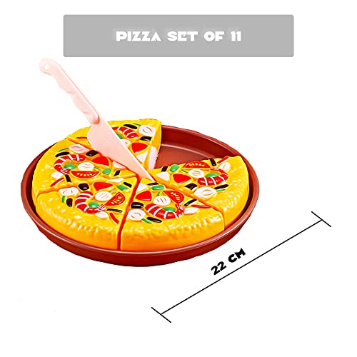 VingaHouse Küchenspielzeug für Kinder-Kinderküche Zubehör - Lebensmittel Spielzeug-Pizza-Set Lebensmittelspielzeug… – Bild 7