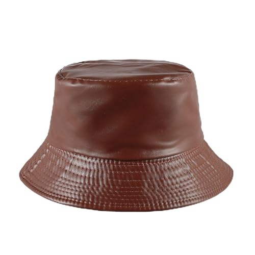 Image of Unisex Black Bucket Hat Waterproof Rain Hat Reversible Shiny Rave Bucket Hat for Concert Festival