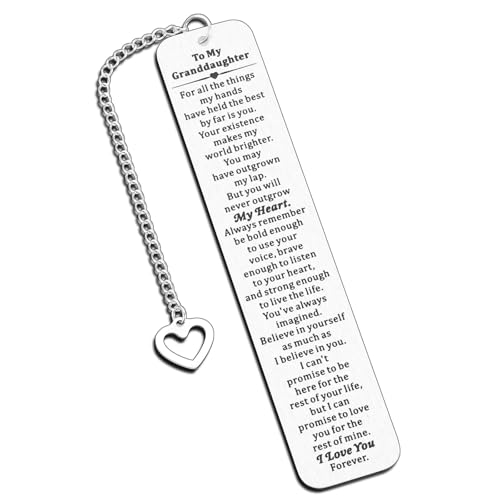 Granddaughter Gifts from Grandma, to My Granddaughter Bookmark, Easter Gift for Granddaughter Easter Stuffers, Best Grandma Gifts, Birthday Xmas Graduation Gifts for Granddaughter from Nana