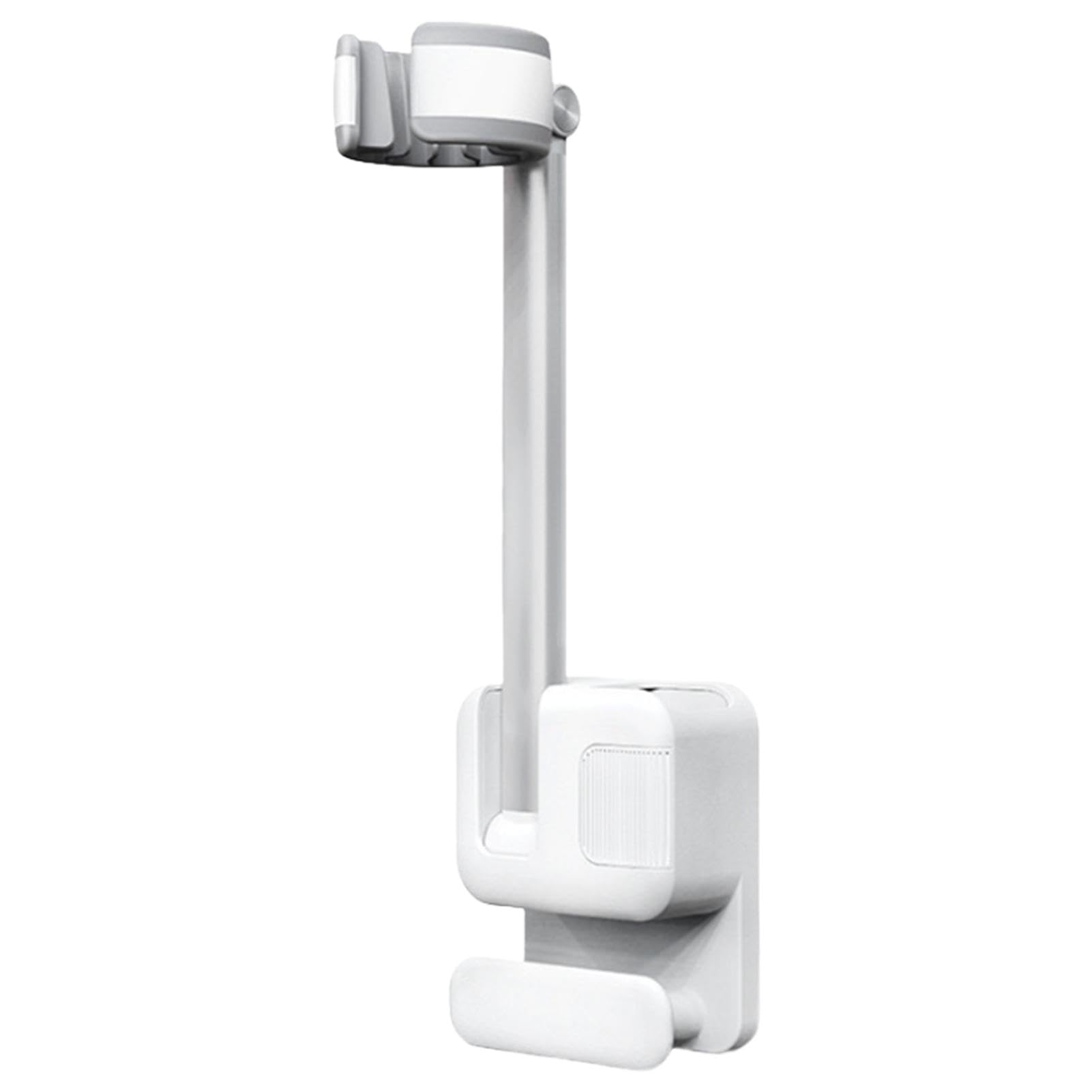 Supporto Per Asciugacapelli A Muro Girevole 360° - Mani Libere, Autoadesivo, Universale Per Manici Fino A 4,6 Cm - 4