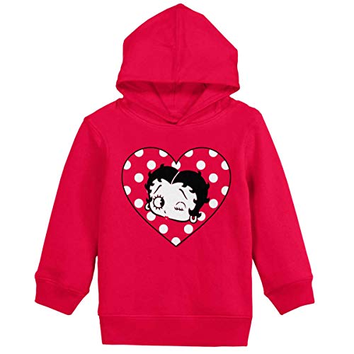 Betty Boop Wink and a Kiss Polka Dots Toddler Hoodie Girls Red