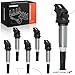 A-Premium Engine Ignition Coil Packs Compatible with BMW 325i 325Ci 328i 330Ci 335i 435i 525i 528i 530i 535i 640i 740i E60 E61 E70 E71 E82 E88 E90 E91 E93 F30 E85 E89 12137571643 6-PC Set