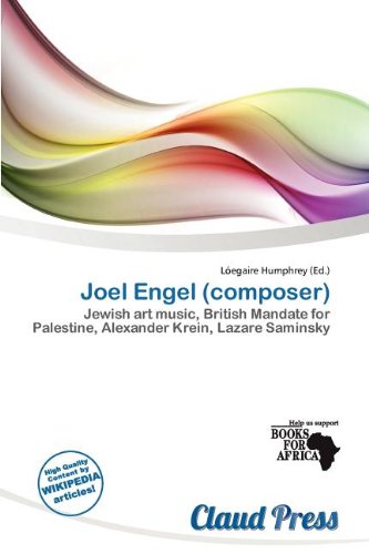 Musique juive Joel Engel édition de prestige Palestine Mandate
