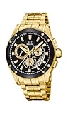 JAGUAR Reloj Hombre J1036/A Nueva I-Size Caja de Acero Inoxidable 316l Dorado Correa de Acero Inoxidable Dorado