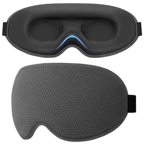 Gritin 100% Blackout Sleep Eye Mask for Side Sleeper Men