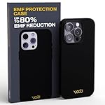 WAVEBLOCK EMF Protection Silicone iPhone Case, Radiation Blocker Cell Phone Case, 5G Shield Reduction, Lightweight, USA Patented and Tested in FCC Lab, iPhone 15 Pro Black