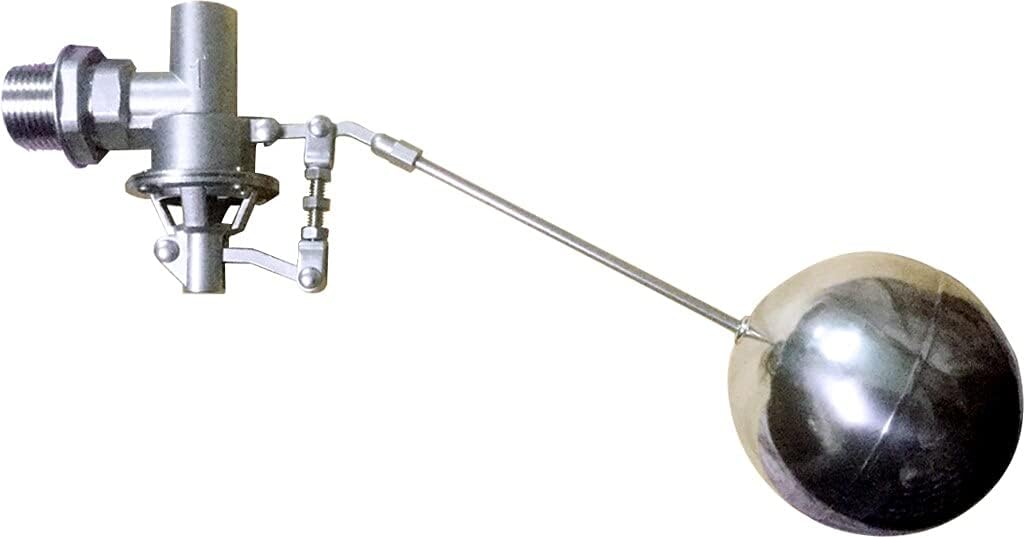 Viton sealing, 304 Stainless Steel Balanced Float Ball Valve, Tank Mount, 100 Psi (1")