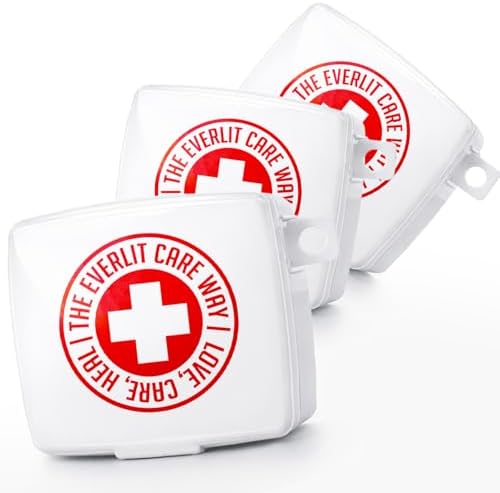 EVERLIT Pocket-Aid Kit | Travel-Friendly Hard-Shell Cases with 50...