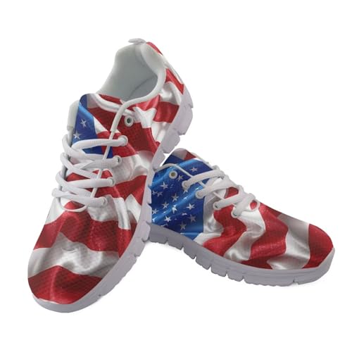 Image of GIFTPUZZ Mens Lace Up Athletic Trainers Running Sneakers Wedge Breathable Gym Lightweight Sports Tennis Shoes