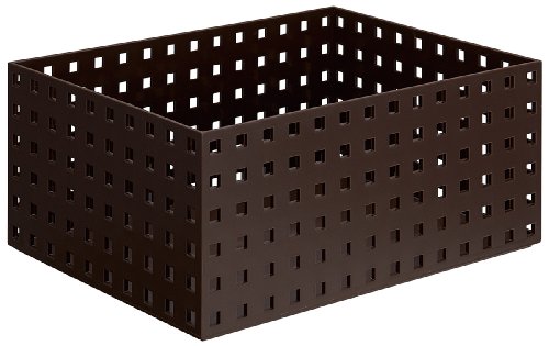 ライクイット 収納ケース 小物収納 ブリックス 280 ワイド L ブラウン 幅21x奥28x高12.5cm 9016