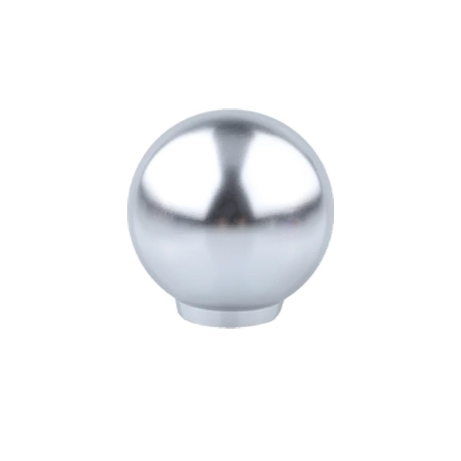 Sauanmnktp Silver Gearshift Knob For Most Cars Manual Transmission Vehicles Interior Replacement Parts Round Ball Gear Shift Knob