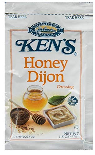 Ken's Steakhouse Salad Dressing, Golden Italian, Ranch, Caesar, Honey Dijon, and Blue Cheese, 1.5 Ounce Packets (Pack of 25) - Packed in MYD Box with Two Sporks