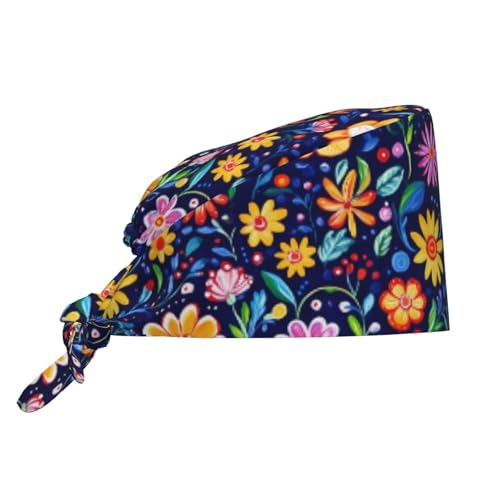 Image of Adjustable Scrub Cap with Sweatband, Breathable Working Hat for Men /Women