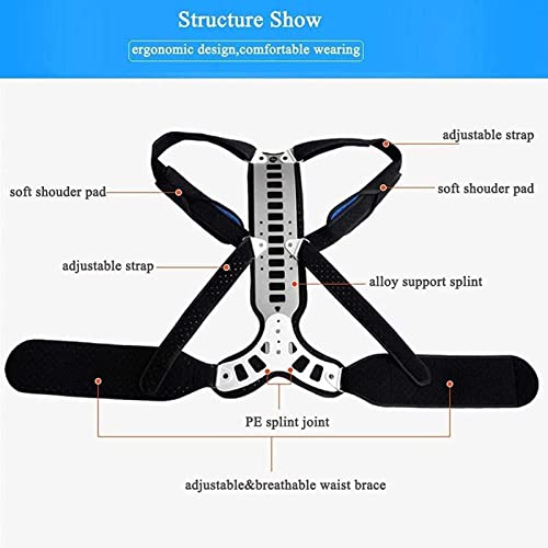 Metalowy Korektor Postawy Pleców, Regulowany Stabilizator Kręgosłupa Piersiowego, Stabilizator Prostujący Plecy Do Korekcji Kifozy,M-Medium