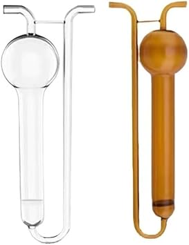 Clear/Brown U Shaped Porous Glass Plate Absorber Tube/Bottle Air Collector 10 25 50 75 100 125 ml 25ml brown