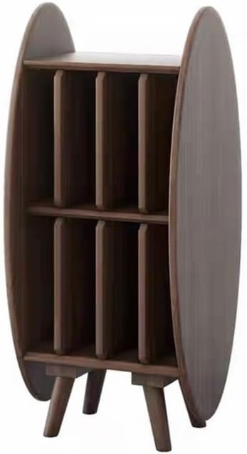 Cd Rack Modern Creativity Wooden Vinyl Record Storage Cabinet for Living Room Bedroom Lounge,Brown