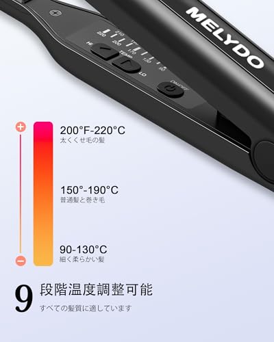 MELYDO ストレートアイロン ミニ 9mm