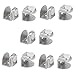 Aexit 4mm-8mm Thickness Fall Protection Half Round Shaped Glass Clamps Safety Clips Support 10pcs