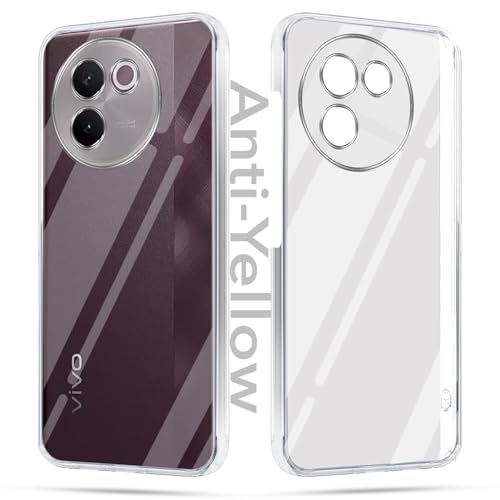Image of Jkobi Lifetime Anti-Yellow Clear Back Case Cover for Vivo V30e 5G (Sleek Hard Crystal | Shockproof and Camera Protection)
