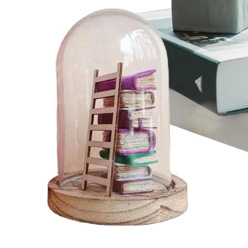 CENMOO Escena de estantería en miniatura, tienda de libros 3D, pequeña biblioteca, decoración de mesa para el hogar, sala de estar, accesorios para el hogar