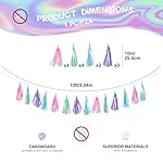 Pastel Tassel Garland – 10FT Multicolor Fringe Banner with 14pcs Tissue Tassels, No DIY Hanging Decoration for Birthday, Baby Shower, Photo Backdrop & Pastel Party Decor - Image 2