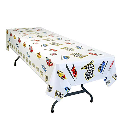 Table Mate USA Race Day Cars Plastic Table Cloth Heavy Duty Disposable Table Cover 54†x 108†for 6 to 8 Foot Tables Made in The USA Pinewood Derby, Graduation Birthday Parties BBQs Table Mate USA Race Day Cars Plastic Table Cloth Heavy Duty Disposable Table Cover 54†x 108†for 6 to 8 Foot Tables Made in The USA Pinewood Derby, Graduation Birthday Parties BBQs