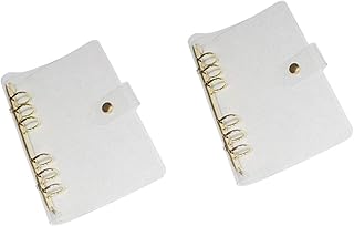 HOMSFOU 2 Peças Fichário Transparente Fichário A5 Fichário Transparente 6 Buracos Folhas Soltas Notebook Shell Planejador Fichário Recarregável Glitter Fichário A5 Fichário Suprimentos De