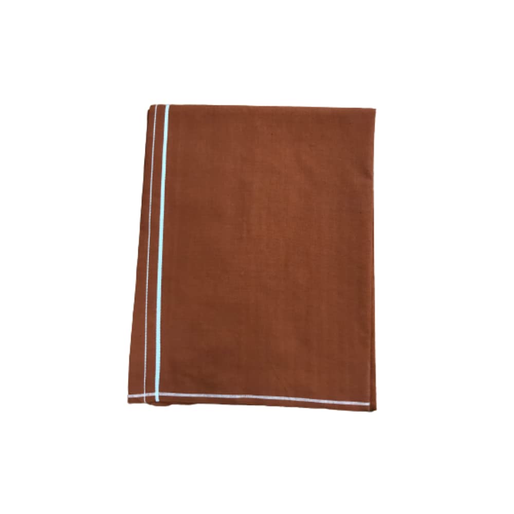 Color Cotton Dhoti with Small Border for Men - 2 Meters-image-41