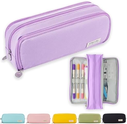 X SIM FITNESSX Federmäppchen Federtaschen Teenager Mädchen Mäppchen Etui Stifte 3 Fach, Große Kapazität Pencil Case für Schule & Büro