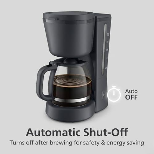 Image of Drumstone Drip Coffee Maker 1.2L - Brew Up to 10 Cups, Glass Carafe Coffee Machine with Auto Shut-Off & Keep Warm Function for Home-(𝐒𝐩𝐞𝐜𝐢𝐚𝐥 𝟏+𝟏 𝐘𝐞𝐚𝐫𝐬 𝐖𝐚𝐫𝐫𝐚𝐧𝐭𝐲)
