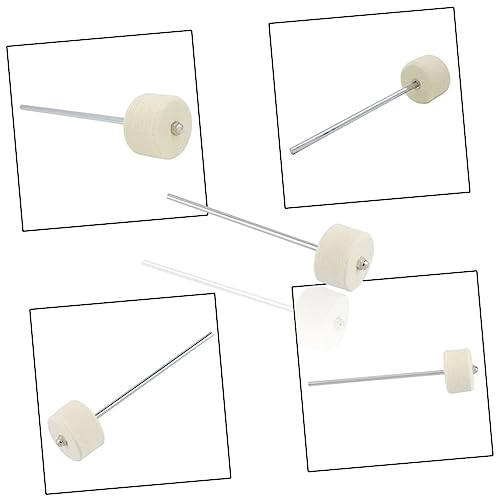 Batidor para pedal de bombo de acero inoxidable y fieltro miniatura 3