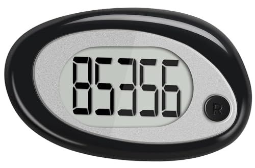 Pedometer Walking Simple 3D Step Counter with Clip and Lanyard, Activities Fitness Tracker Without Smartphone, Accurate Step Tracker for Women, Men, Seniors (Black)