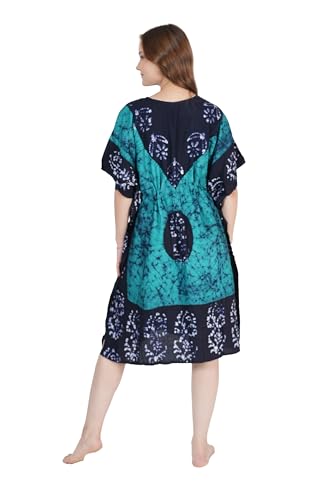 Image of Onekbhalo Women's Cotton Floral Kaftan Nighty Maxi Gown (OK Free Size)