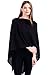 Modern Kiwi® Solid Knit Short Asymmetric Wrap Poncho Topper