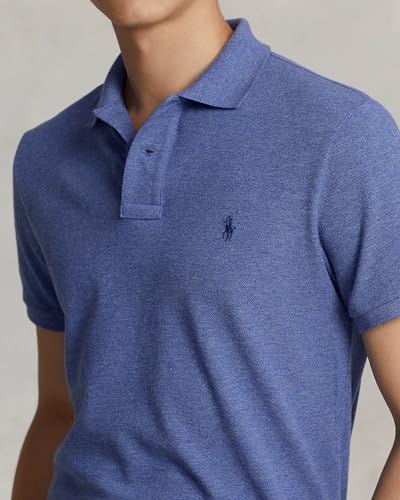 Image of POLO RALPH LAUREN Men's New Classic Fit Polo Shirt (US, Alpha, X-Large, Regular, Regular, Dark Blue Heather)